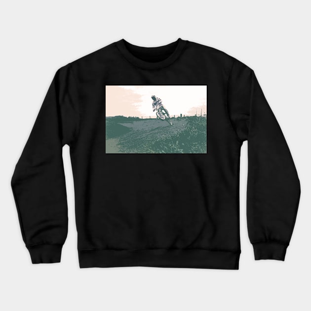 bmx bicycle motocross Crewneck Sweatshirt by rickylabellevie